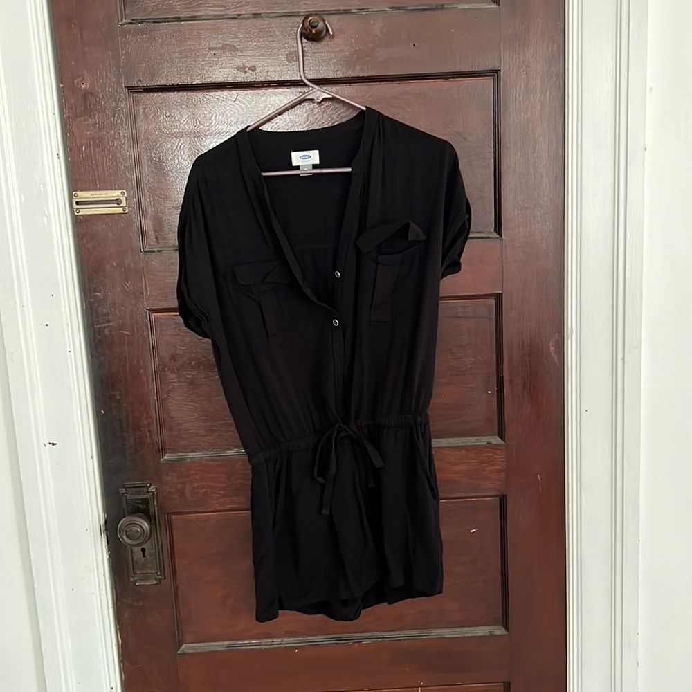 Black shorts romper, size medium, from Old Navy